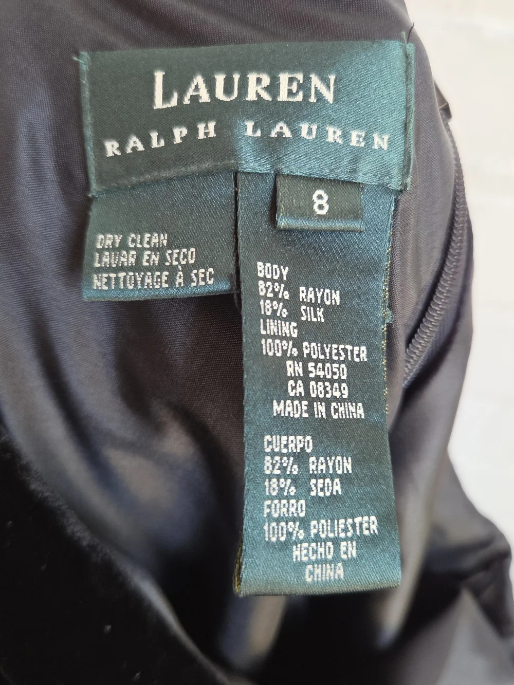 Lauren Ralph Lauren Velvet Skirt Long Maxi Black Bias Cut Train Size 8